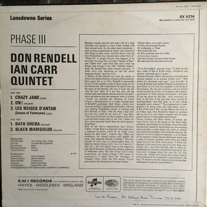 The Don Rendell / Ian Carr Quintet : Phase III (LP, Album, Mono)