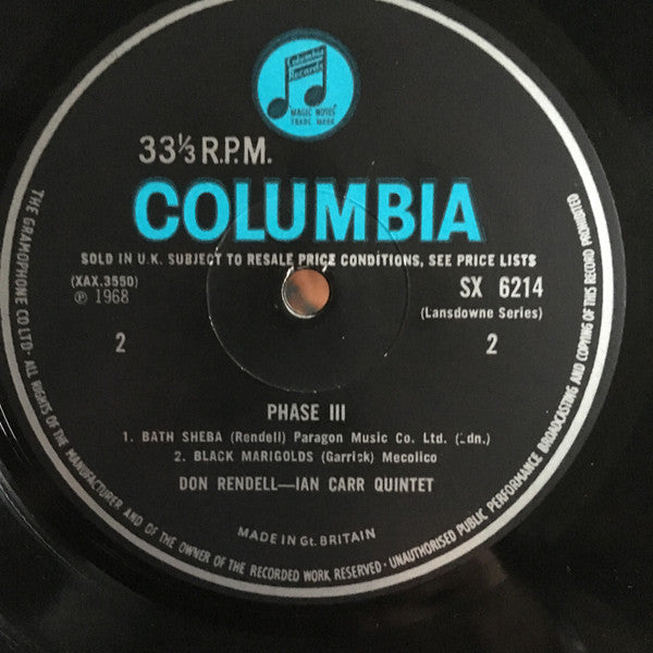 The Don Rendell / Ian Carr Quintet : Phase III (LP, Album, Mono)