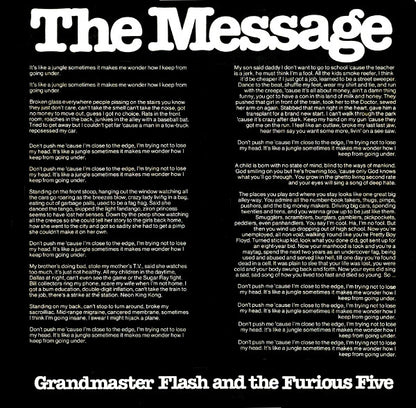 Grandmaster Flash & The Furious Five : The Message (12")