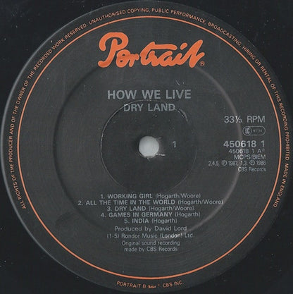 How We Live : Dry Land (LP, Album)