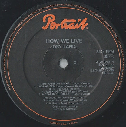 How We Live : Dry Land (LP, Album)