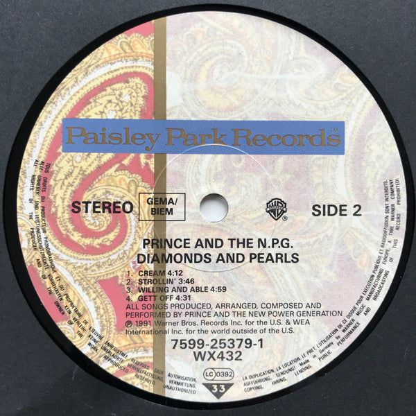 Prince & The New Power Generation : Diamonds And Pearls (2xLP, Album)