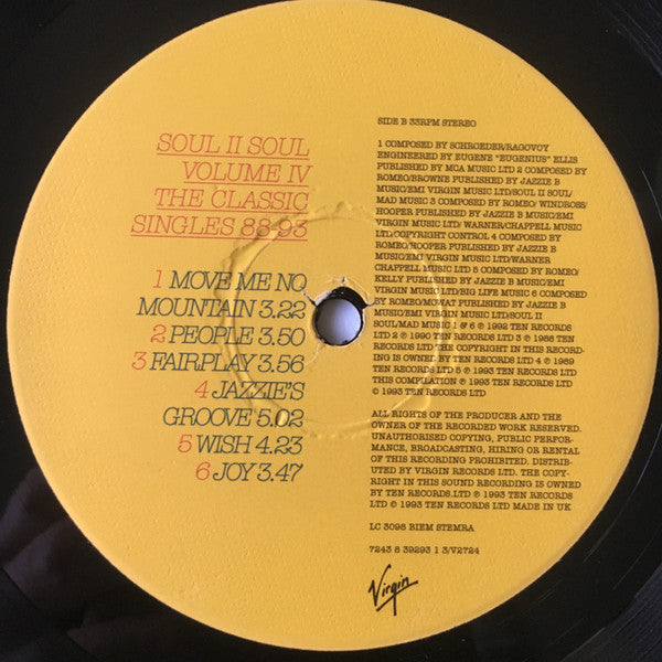 Soul II Soul : Volume IV - The Classic Singles 88-93 (2xLP, Comp)