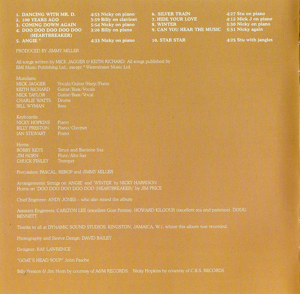 The Rolling Stones : Goats Head Soup (CD, Album, RE, RM, Sup)