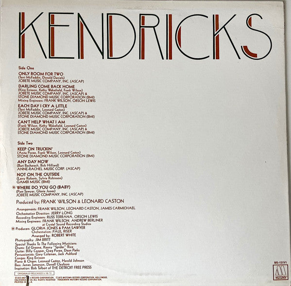 Eddie Kendricks : Eddie Kendricks (LP, Album, RE)