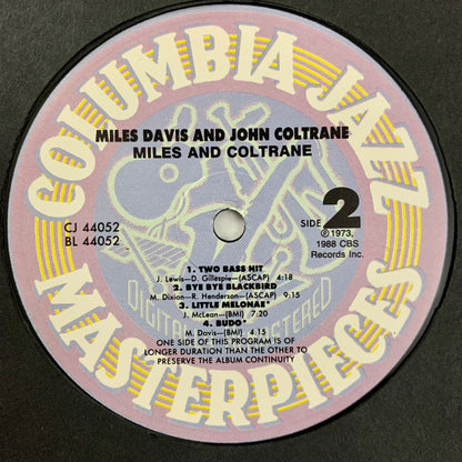Miles Davis And John Coltrane : Miles & Coltrane (LP, Comp, RE, RM)