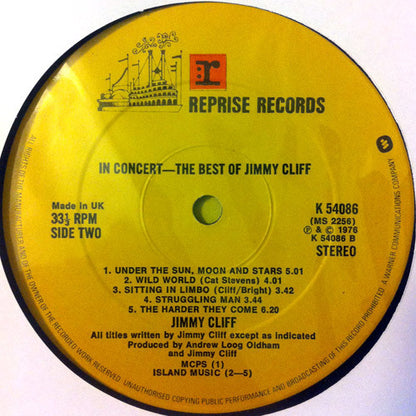 Jimmy Cliff : In Concert - The Best Of Jimmy Cliff (LP, Album)
