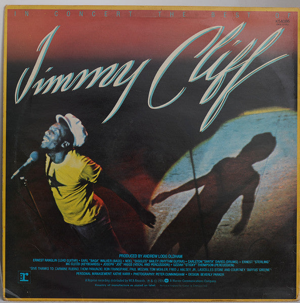 Jimmy Cliff : In Concert - The Best Of Jimmy Cliff (LP, Album)