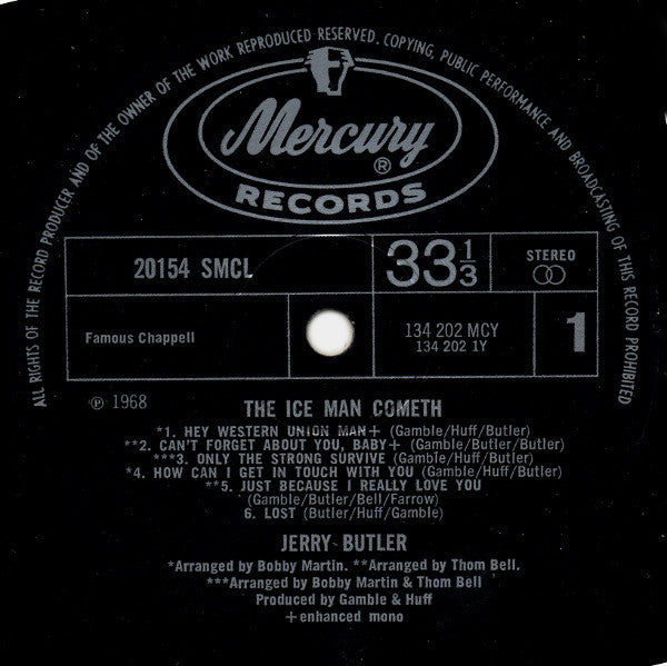 Jerry Butler : The Ice Man Cometh (LP, Album)