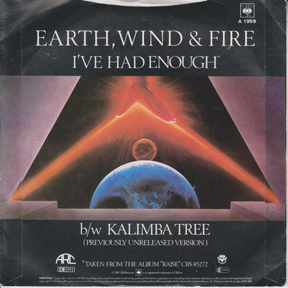 Earth, Wind & Fire : I've Had Enough (7", Single, Ora)