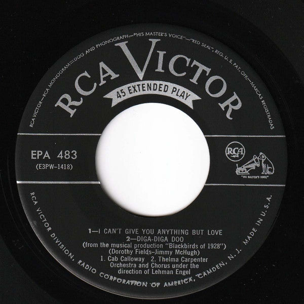 Cab Calloway - Thelma Carpenter, Lehman Engel : Songs From Blackbirds (7", EP)