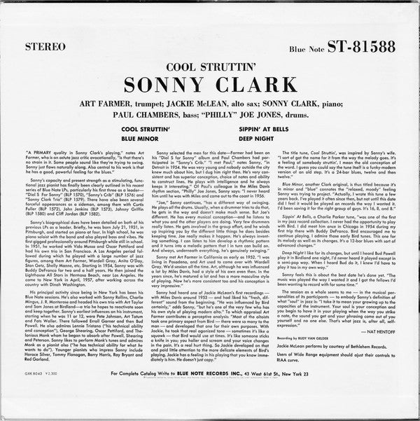 Sonny Clark : Cool Struttin' (LP, Album, RE)