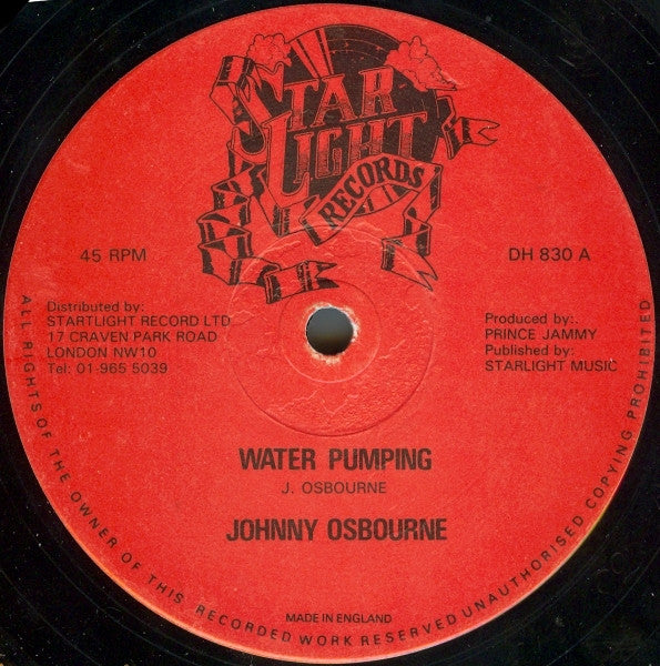 Johnny Osbourne / Wayne Smith : Water Pumping / Music On My Mind (12")