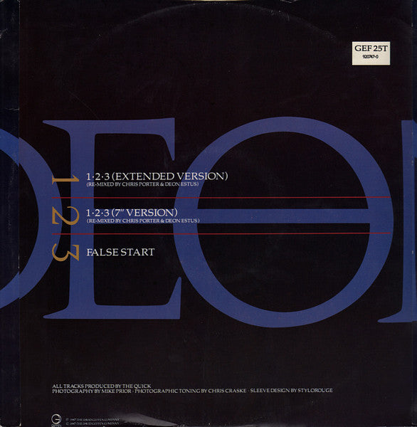 Deon Estus : 1-2-3 (12", Single)