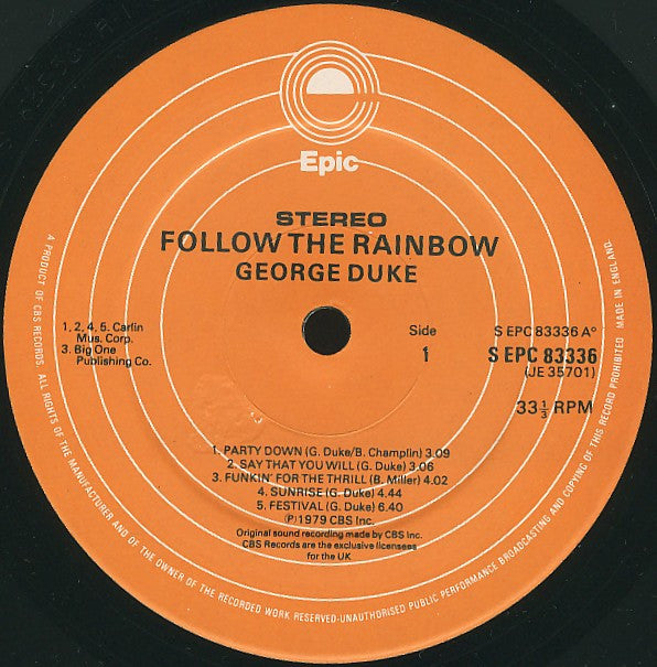 George Duke : Follow The Rainbow (LP, Album)