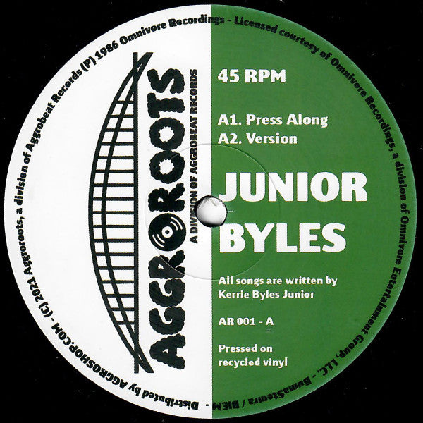Junior Byles : Press Along / Thanks And Praise (12", Maxi, Ltd)