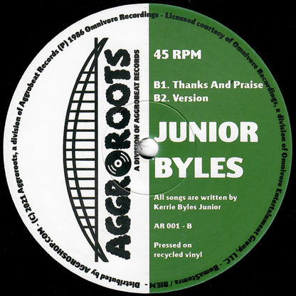 Junior Byles : Press Along / Thanks And Praise (12", Maxi, Ltd)
