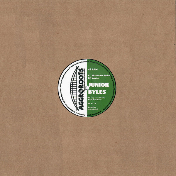Junior Byles : Press Along / Thanks And Praise (12", Maxi, Ltd)