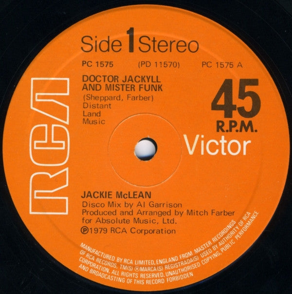 Jackie McLean : Doctor Jackyll And Mister Funk (12", Single)