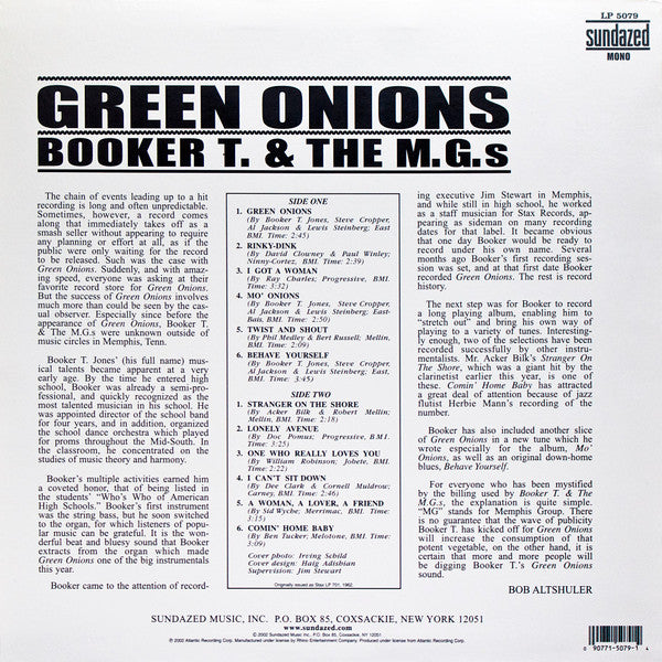 Booker T & The MG's : Green Onions (LP, Album, Mono, RE)