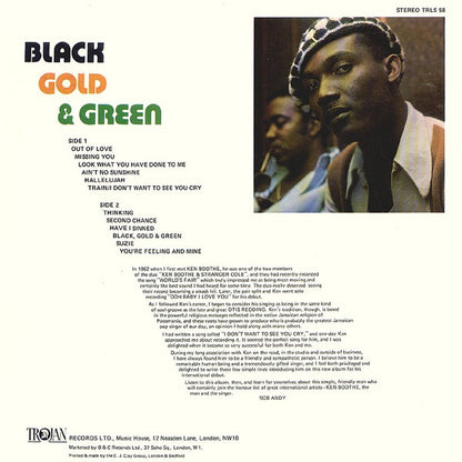 Ken Boothe : Black Gold & Green (LP, Album)
