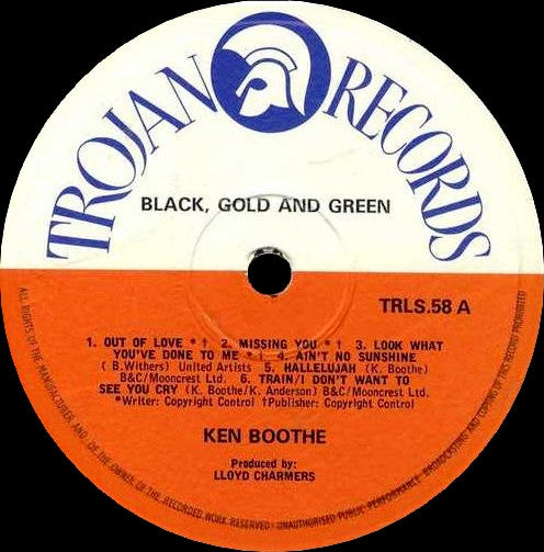 Ken Boothe : Black Gold & Green (LP, Album)