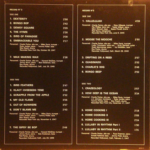 Charlie Parker : Anthology (3xLP, Comp, RE, Gat)