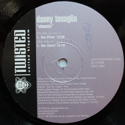 Danny Tenaglia : Elements (2x12")