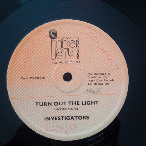 The Investigators (2) : Turn Out The Light (12")