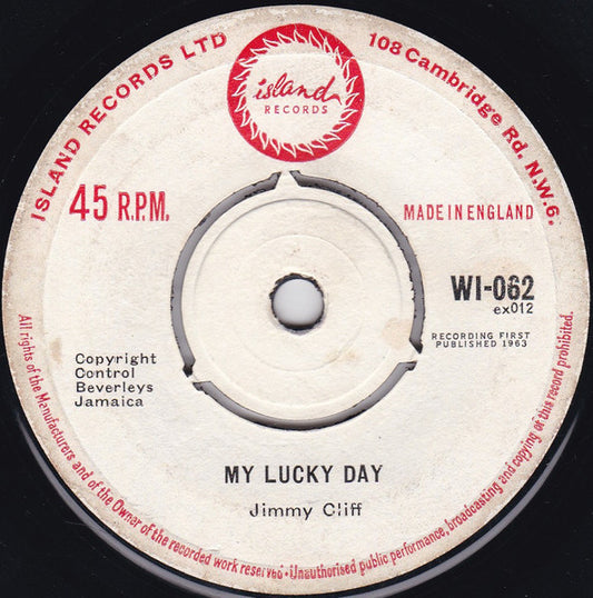 Jimmy Cliff : My Lucky Day / One-Eyed Jacks (7")