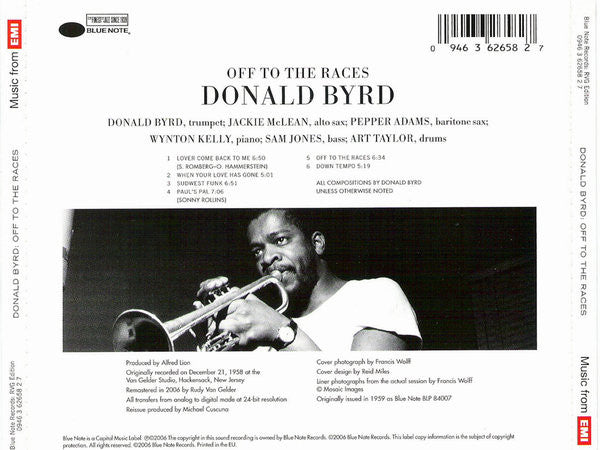 Donald Byrd : Off To The Races (CD, Album, RE, RM)