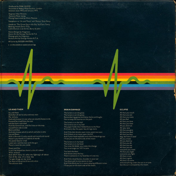 Pink Floyd : The Dark Side Of The Moon (LP, Album, Gat)