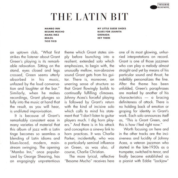 Grant Green : The Latin Bit (CD, Album, RE, RM)