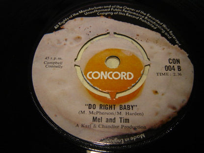 Mel & Tim : Backfield In Motion (7", Single)