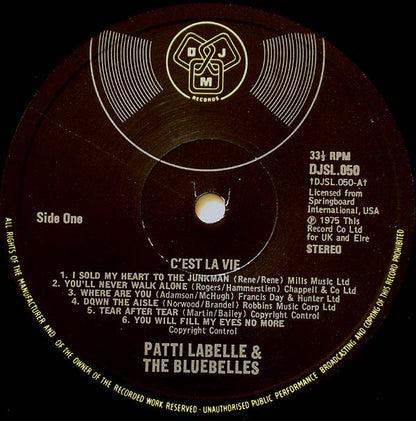 Patti LaBelle And The Bluebells : C'est La Vie (LP, Comp)