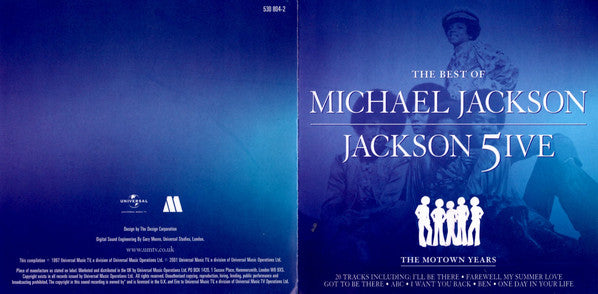 Michael Jackson & The Jackson 5 : The Best Of - The Motown Years (CD, Comp, RE)