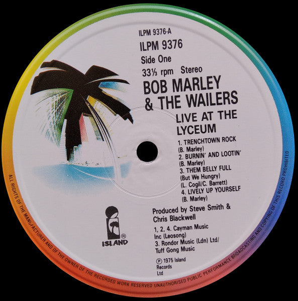 Bob Marley And The Wailers* : Live! (LP, Album, RE)