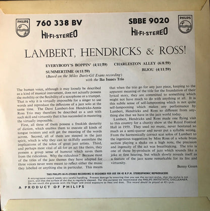 Lambert, Hendricks & Ross : Everybody's Boppin' (7", EP)