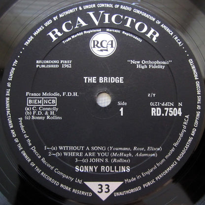 Sonny Rollins : The Bridge (LP, Album, Mono)