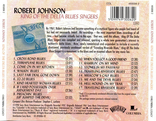Robert Johnson : King Of The Delta Blues Singers (CD, Comp, RE, RM)