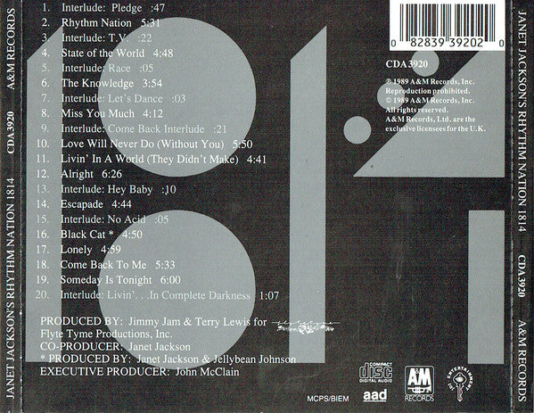 Janet Jackson : Rhythm Nation 1814 (CD, Album)