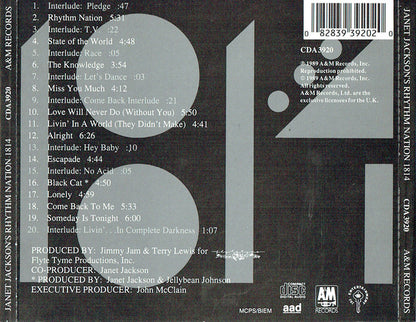 Janet Jackson : Rhythm Nation 1814 (CD, Album)