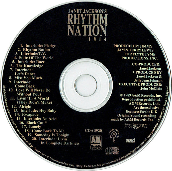 Janet Jackson : Rhythm Nation 1814 (CD, Album)
