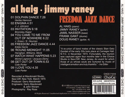 Al Haig, Jimmy Raney : Freedom Jazz Dance (CD, M/Print, RE)