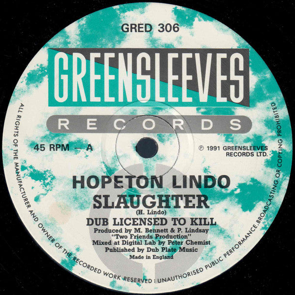 Hopeton Lindo : Slaughter (12")