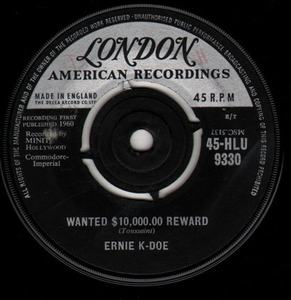 Ernie K-Doe : Mother-In-Law / Wanted $10,000.00 Reward (7", Single)