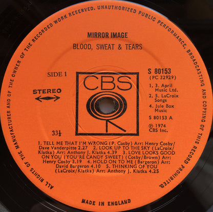 Blood, Sweat & Tears* : Mirror Image (LP, Album)