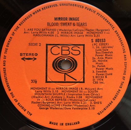 Blood, Sweat & Tears* : Mirror Image (LP, Album)