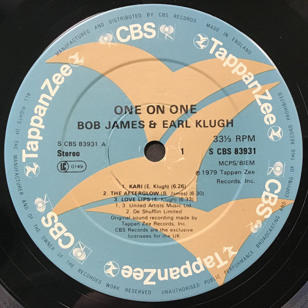 Bob James And Earl Klugh : One On One (LP, Album)