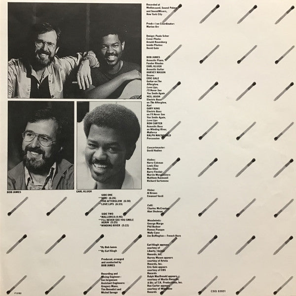 Bob James And Earl Klugh : One On One (LP, Album)